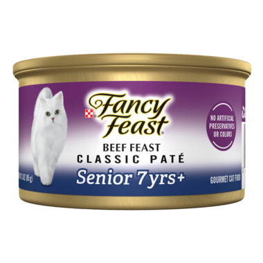 FANCY FEAST Senior 7 Beef Pate Wet Cat Food Purina New Zealand